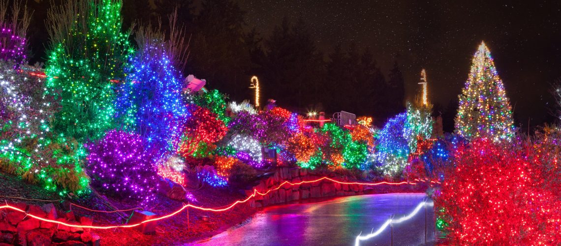Zoolights at the Point Defiance Zoo in Tacoma, Washington.